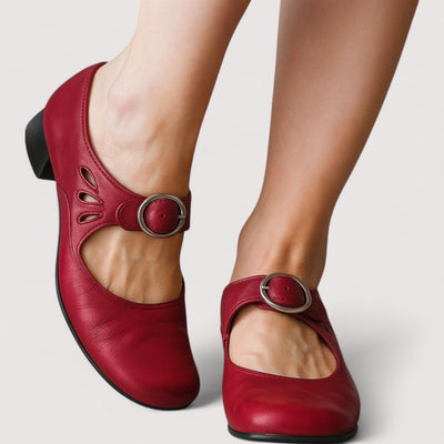 Amelia – Elegant Orthopedic Leather Sandals with Wedge Sole