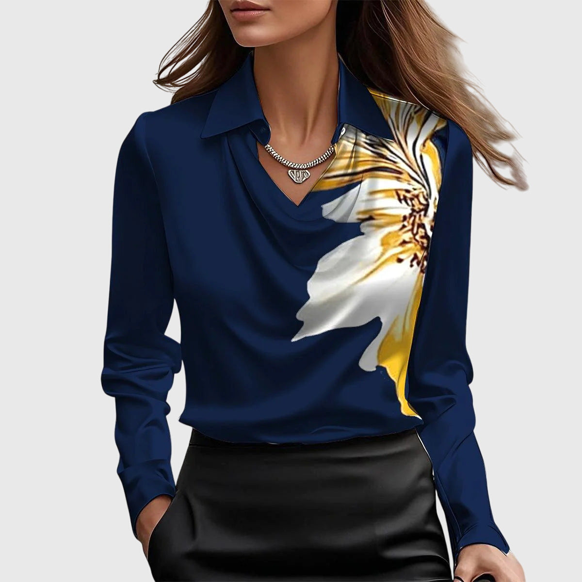 Brooklyn – Elegant Blouse in Glossy Satin