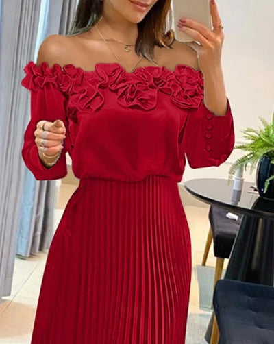 Aria™ | Off-Shoulder Flowy Maxi Dress