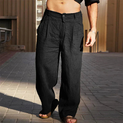 DARIO | WIDE LEG LINEN PANTS