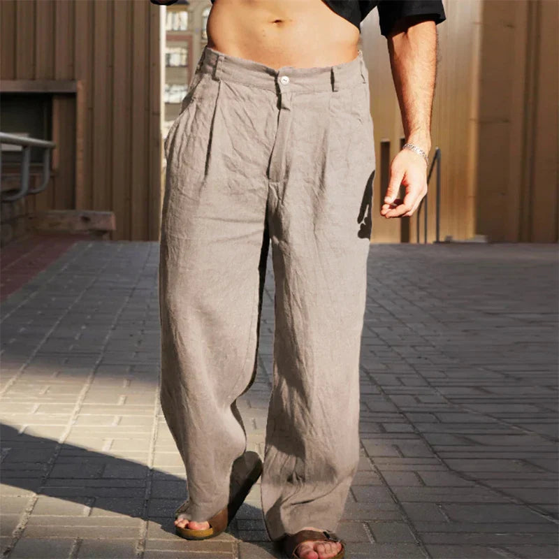 DARIO | WIDE LEG LINEN PANTS