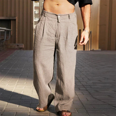 DARIO | WIDE LEG LINEN PANTS