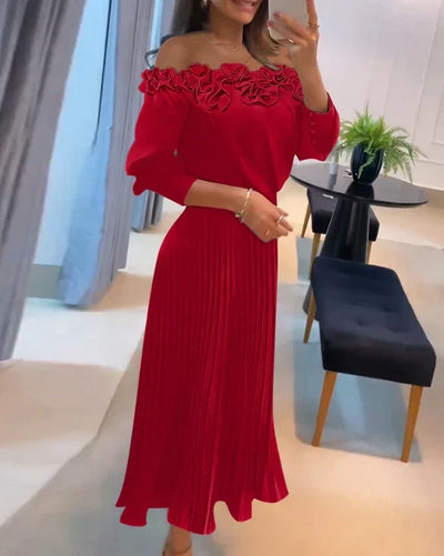 Aria™ | Off-Shoulder Flowy Maxi Dress