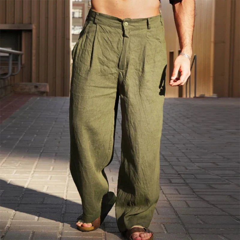 DARIO | WIDE LEG LINEN PANTS