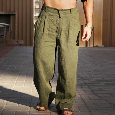 DARIO | WIDE LEG LINEN PANTS