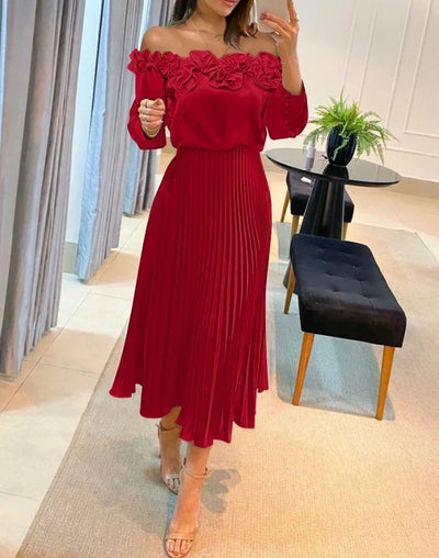 Aria™ | Off-Shoulder Flowy Maxi Dress