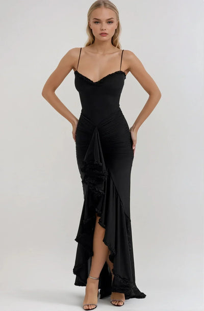 Clarissa™ | Yellow Mesh Maxi Dress