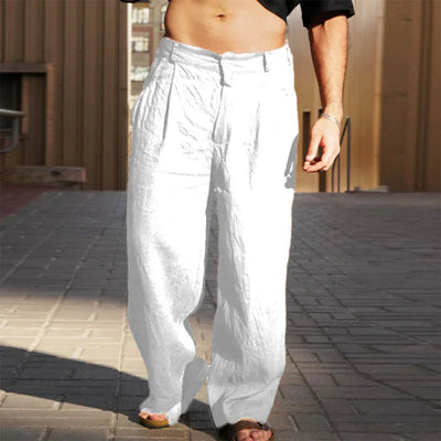 DARIO | WIDE LEG LINEN PANTS