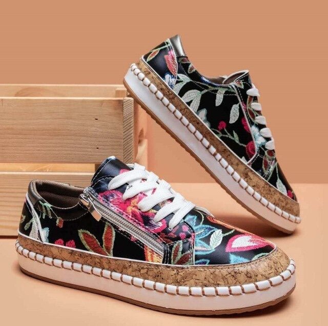 Oluchi™ – Elegant Floral Orthopedic Sneakers